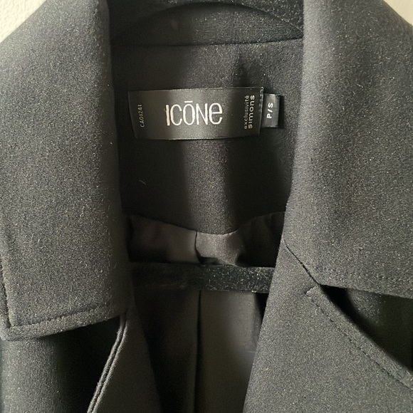Simons Icōne black zip moto jacket sz S - Picture 3 of 5